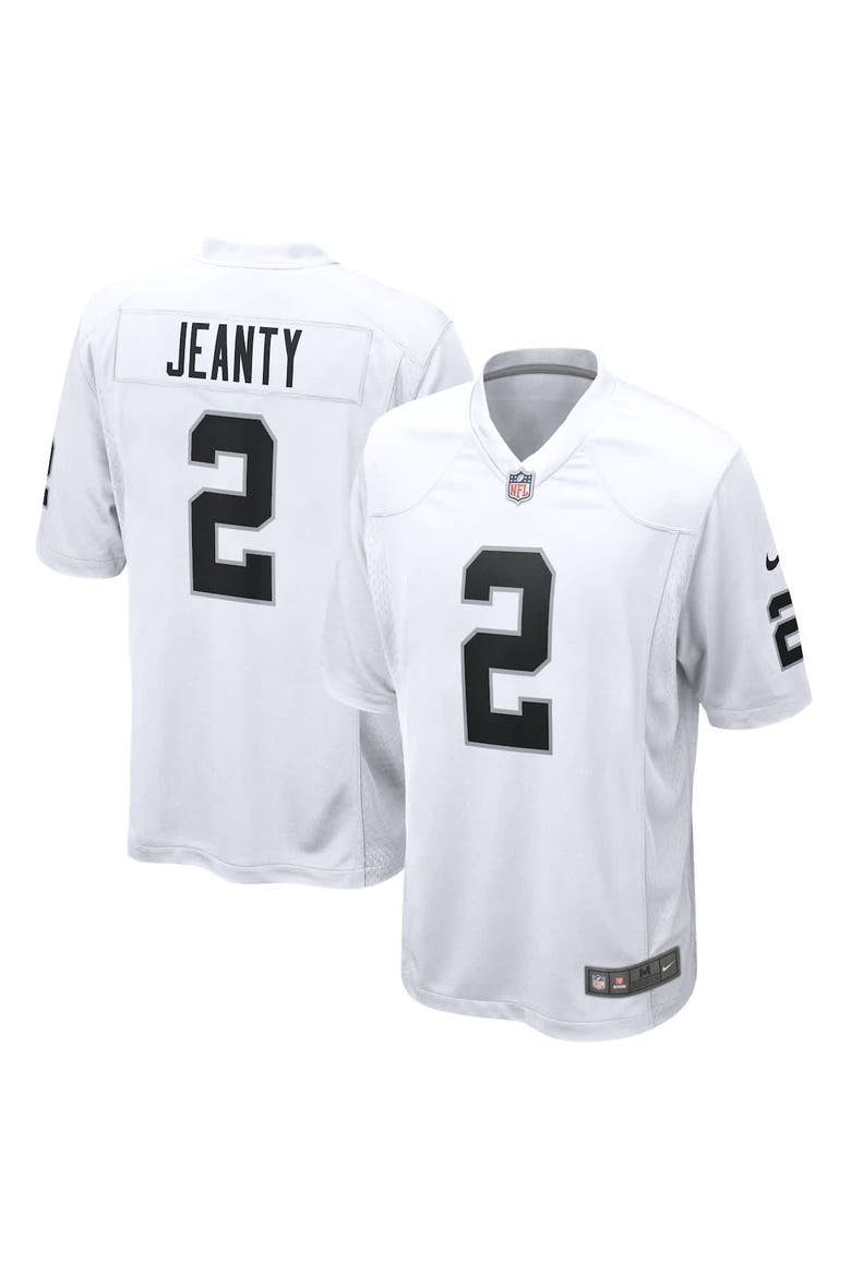 Men's Nike Ashton Jeanty  White Las Vegas Raiders Game Jersey, Main, color, White