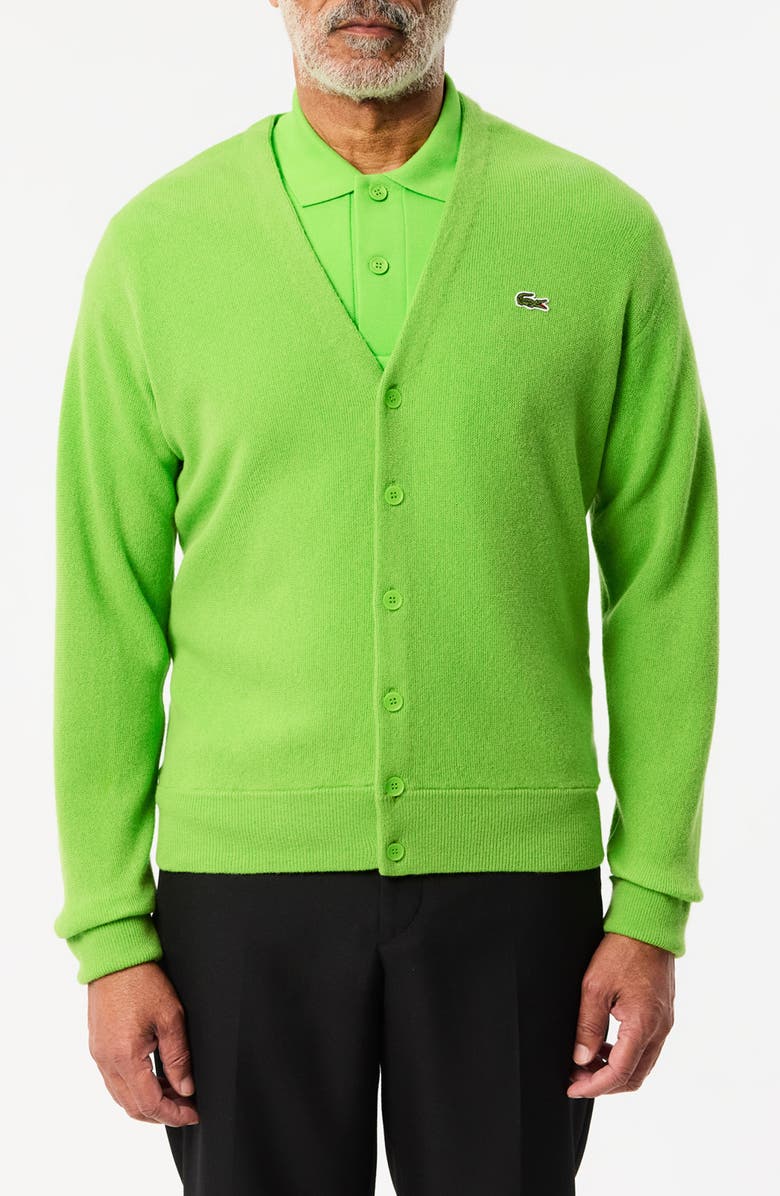 Lacoste Relaxed Fit Wool Cardigan, Main, color,