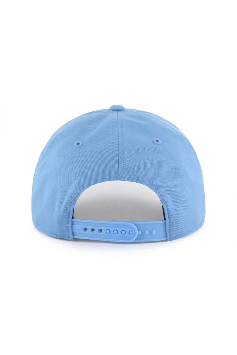 Men's '47 Light Blue Utah Mammoth Overhand Logo Side Patch Adjustable Hitch Hat, Alternate, color, Light Blue