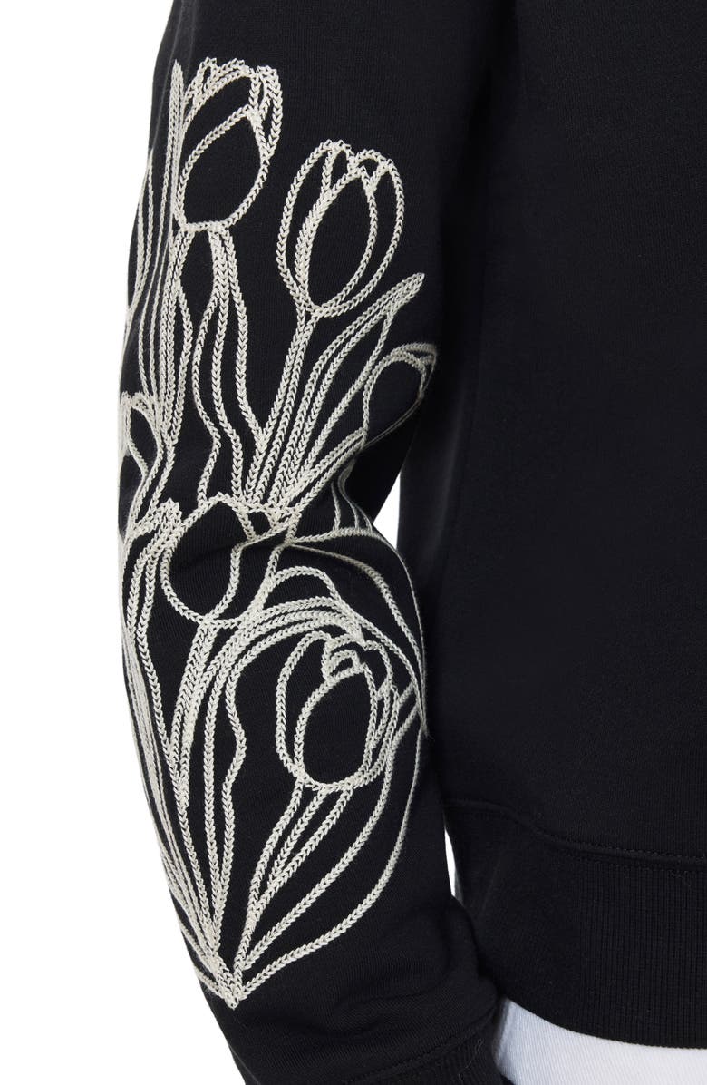 Scotch & Soda Embroidered Sweatshirt, Alternate, color, Black Night