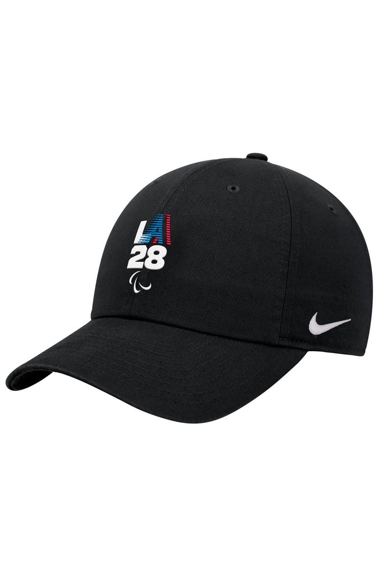 Men's Nike Black LA28 Summer Paralympics Retro Stripe Club Adjustable Hat, Main, color, Black