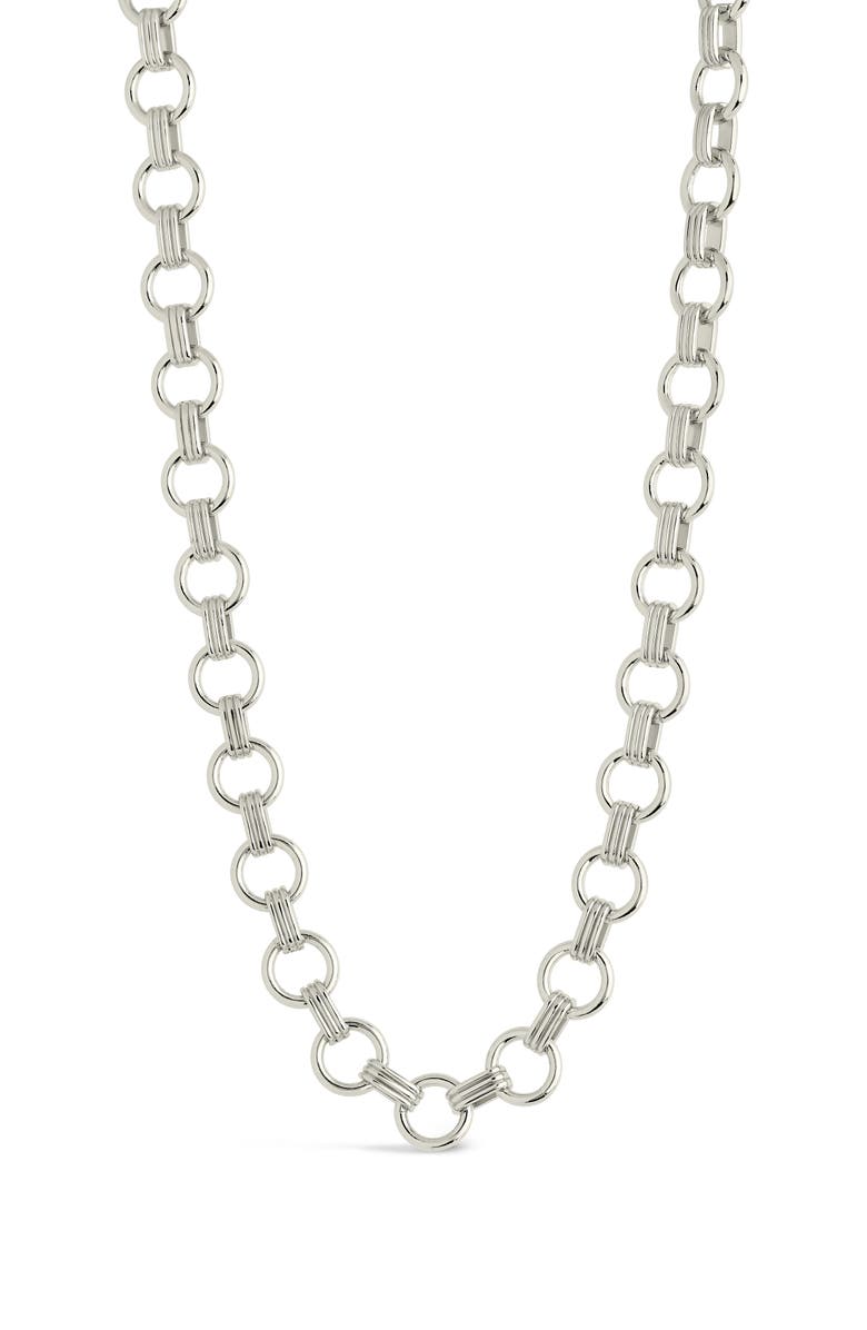Sterling Forever Rhys Chunky Chain Necklace, Main, color, Silver