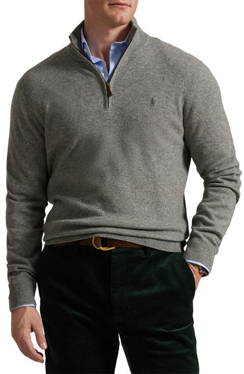 Regular Fit Wool Quarter Zip Sweater