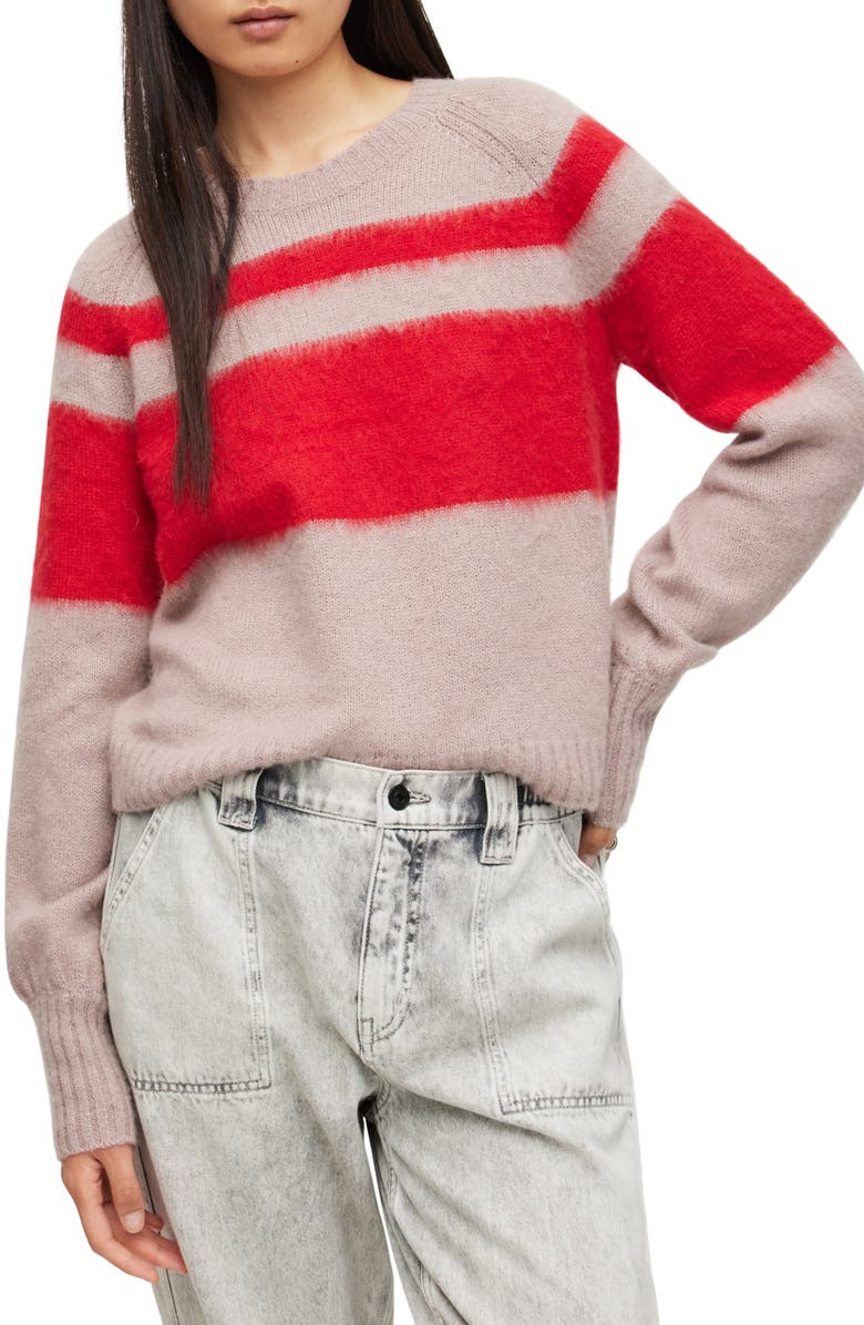 AllSaints Lana Stripe Jumper Sweater, Main, color, 