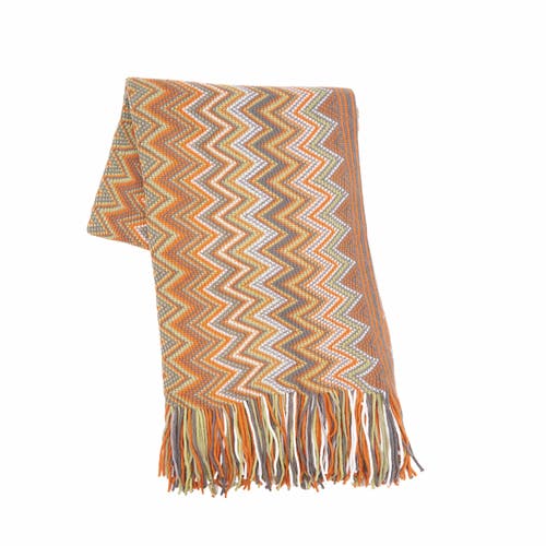 C & F Home C&f Home Zig Zag Accent Throw Blankets In Brown