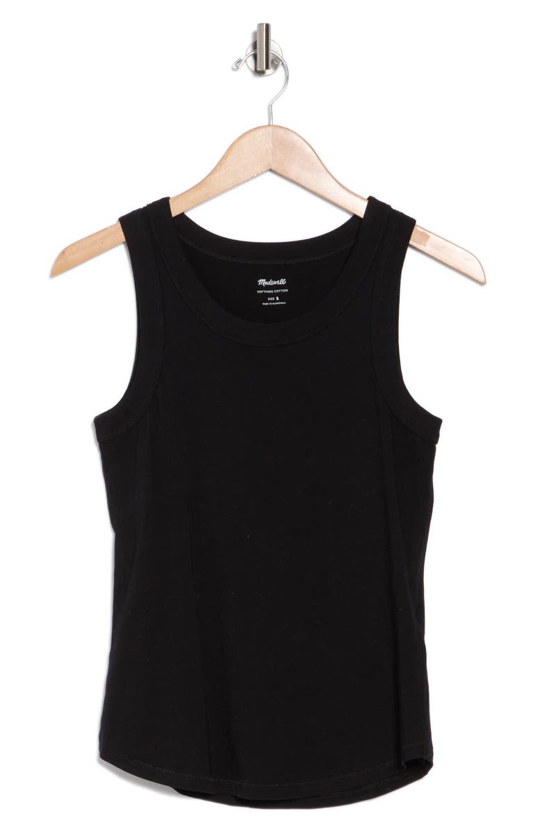 Madewell Softfade Scoop Tank, Alternate, color, Jet Black