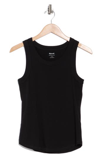 Shop Madewell Softfade Scoop Tank In Jet Black