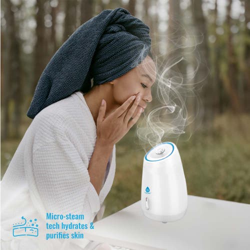 Pursonic Glow & Go Beauty Bundle With Led Vanity Mirror, Facial Steamer & 5-piece Brush Set