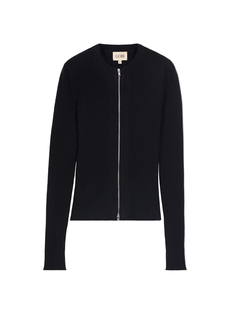 Cashmere Two-Way Zip Cardigan
