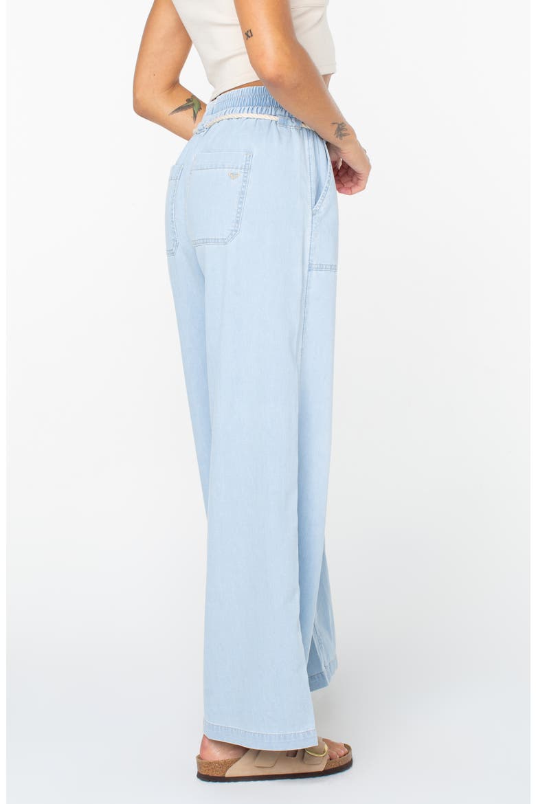 Paddle On Drawstring Denim Pants, Alternate, color, BEACHED WASH DENIM
