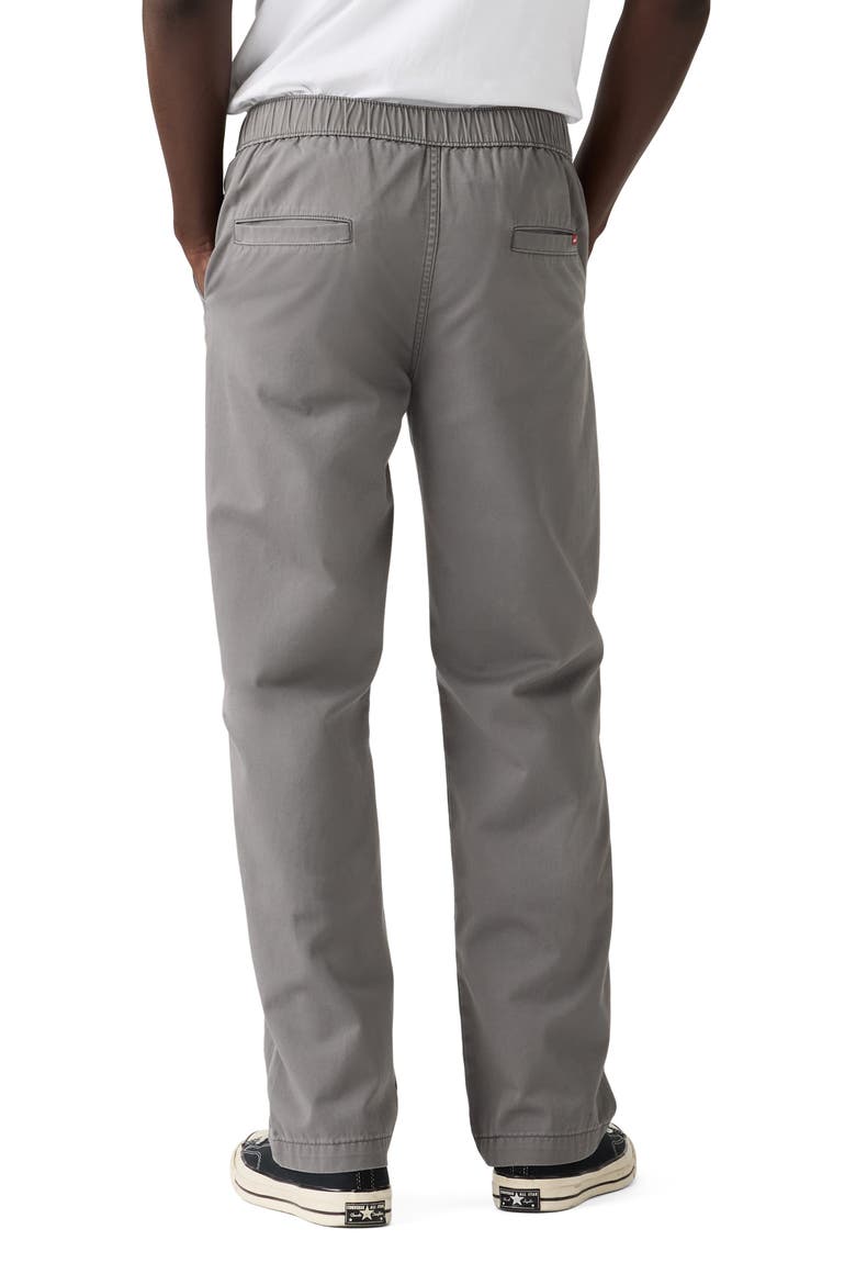 Pull-On Relaxed Straight Leg Twill Pants, Alternate, color, PEWTER TWILL