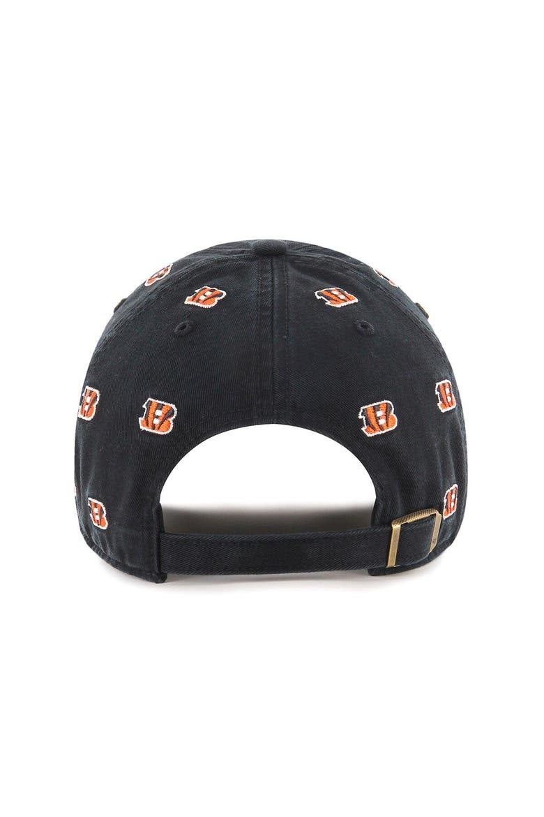Women's '47 Black Cincinnati Bengals Confetti Clean Up Adjustable Hat, Alternate, color, Black