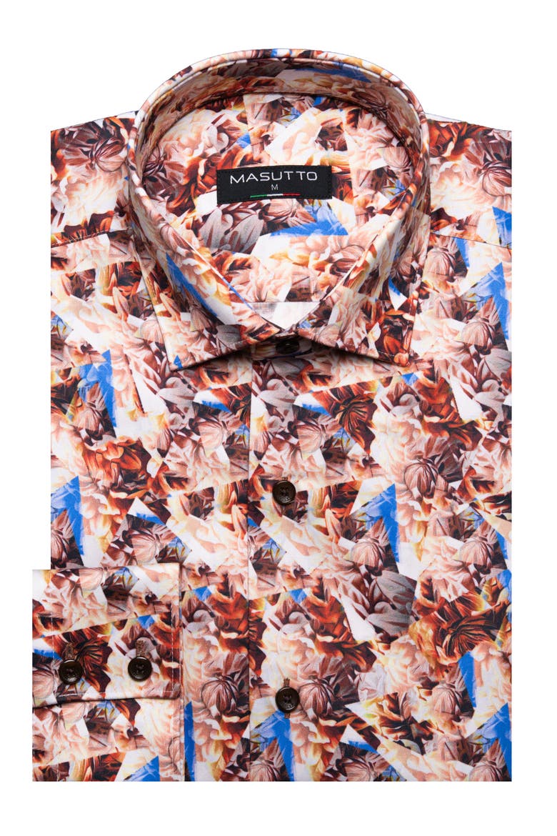 Caracas Print Button-Up Long Sleeve Shirt, Main, color, Multicolor