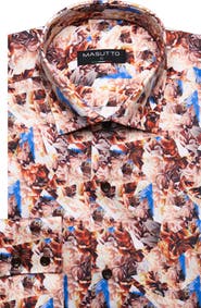 MASUTTO Caracas Print Button-Up Long Sleeve Shirt