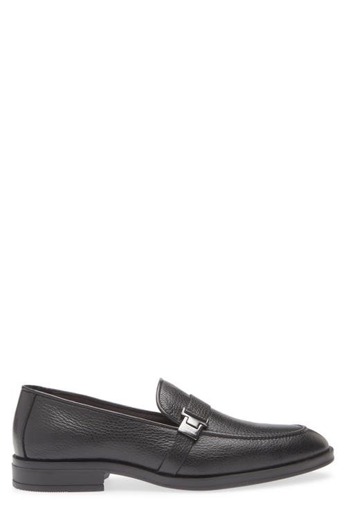 Bruno Magli Pablo Buckle Strap Loafer In Black Tumbled