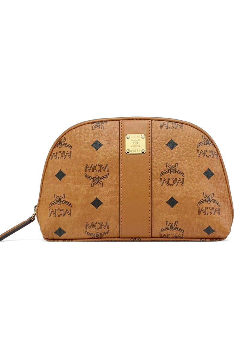 MCM Aren Cosmetic Pouch in Visetos, Main, color,