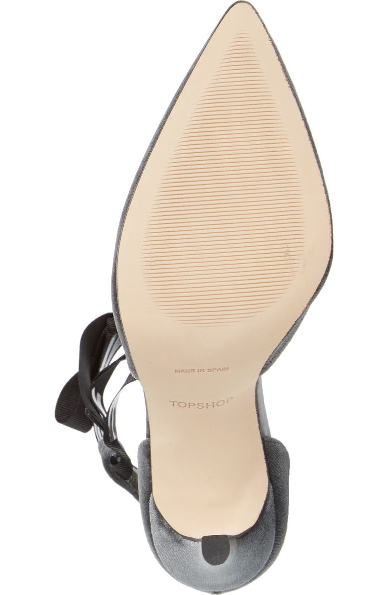 Topshop Graceful Ankle Tie d'Orsay Pump, Alternate, color,