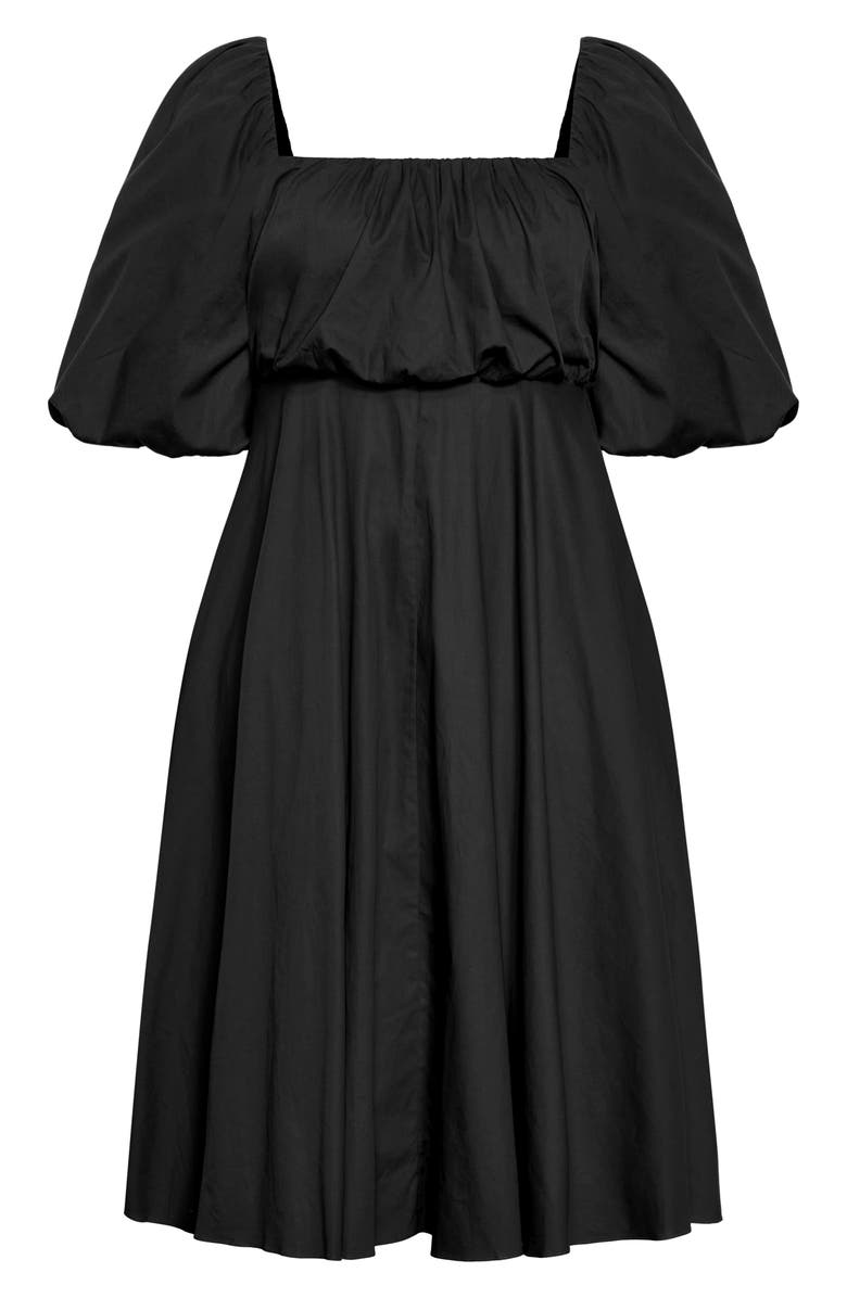 City Chic Rosabella Puff Sleeve Midi Dress, Alternate, color,