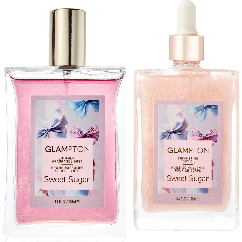 Glampton Sweet Sugar Fragrance & Body Oil Set In Transparent