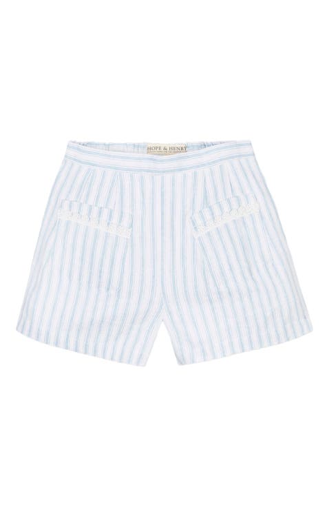 Girls' Pull-On Flat Front Linen Short, Infant