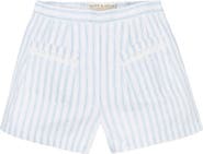 Hope & Henry Girls' Pull-On Flat Front Linen Short, Infant