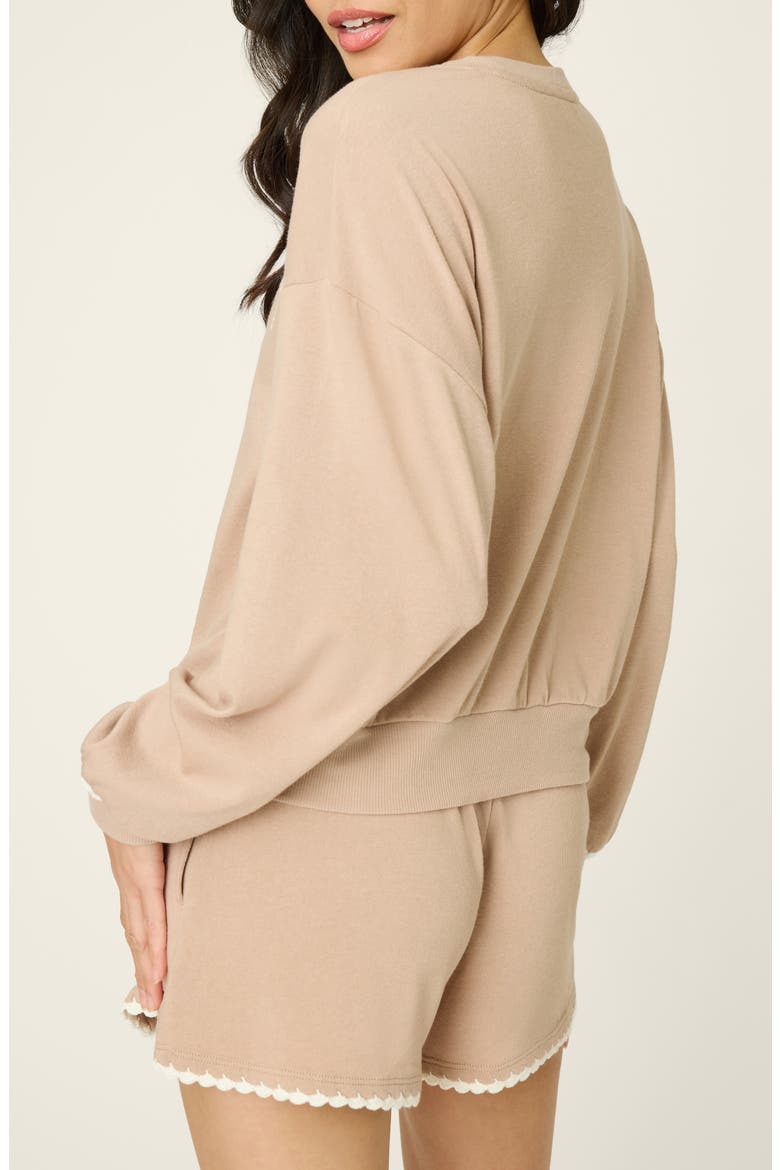Palms Away Sweatshirt, Alternate, color, WARM TAUPE