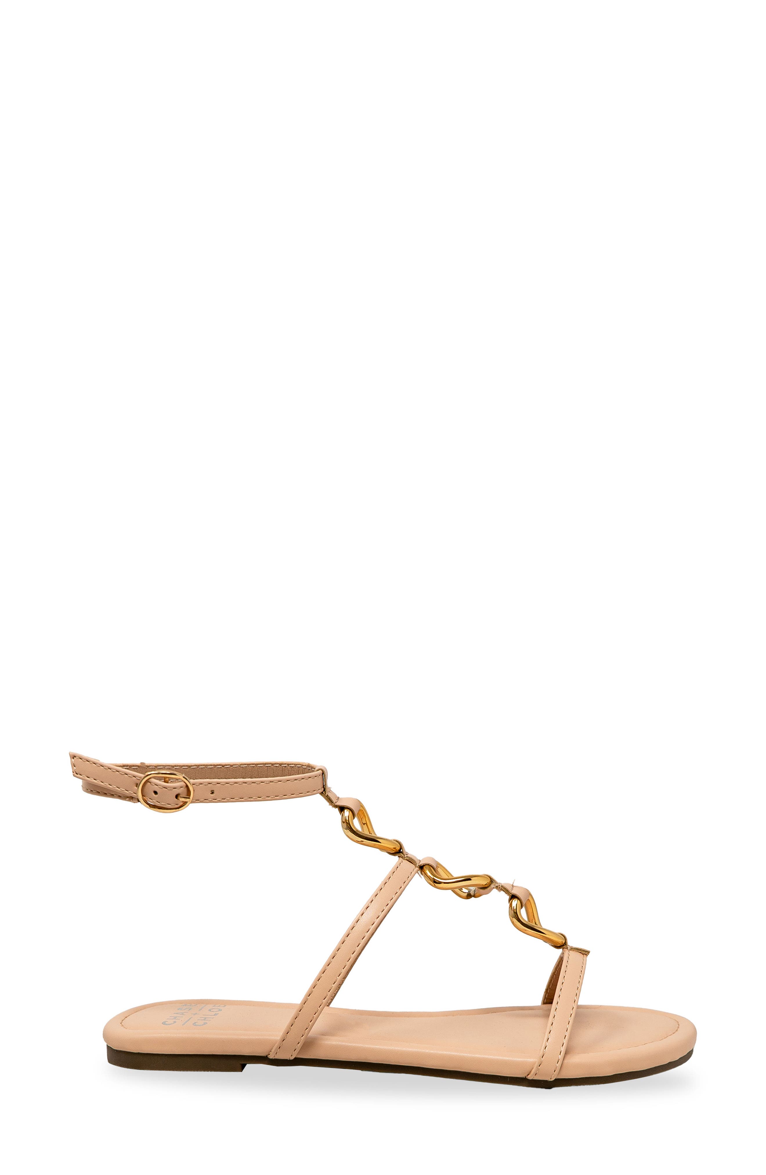 Ankle Strap Flat Sandal, Alternate, color, TAN