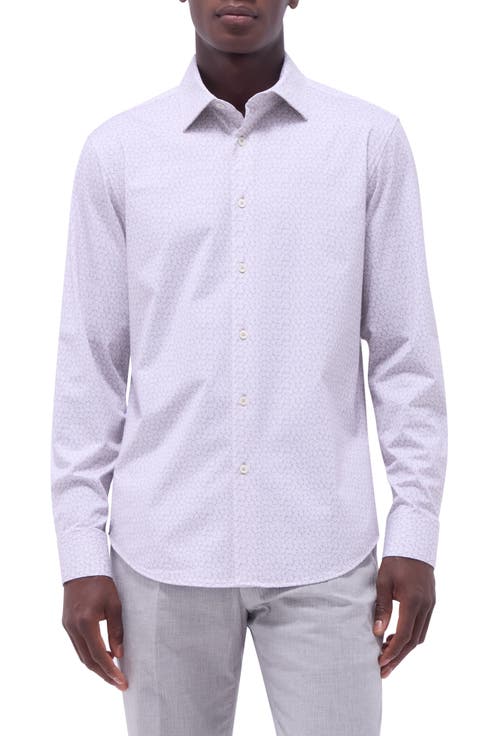 James OoohCotton® Leaf Print Button-Up Shirt