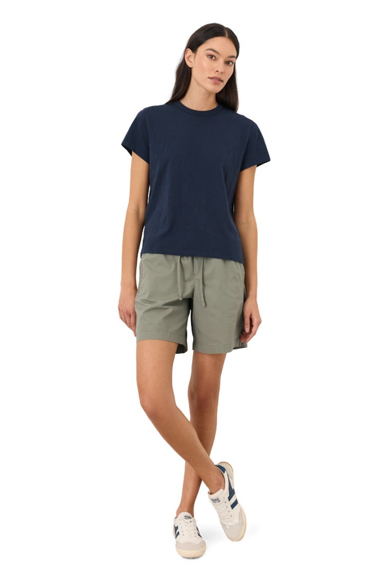 Organic Cotton Soft-Slub Essential Crewneck Tee, Main, color, Navy