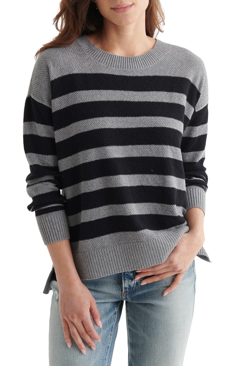Lucky Brand Textured Cotton Sweater, Main, color, 