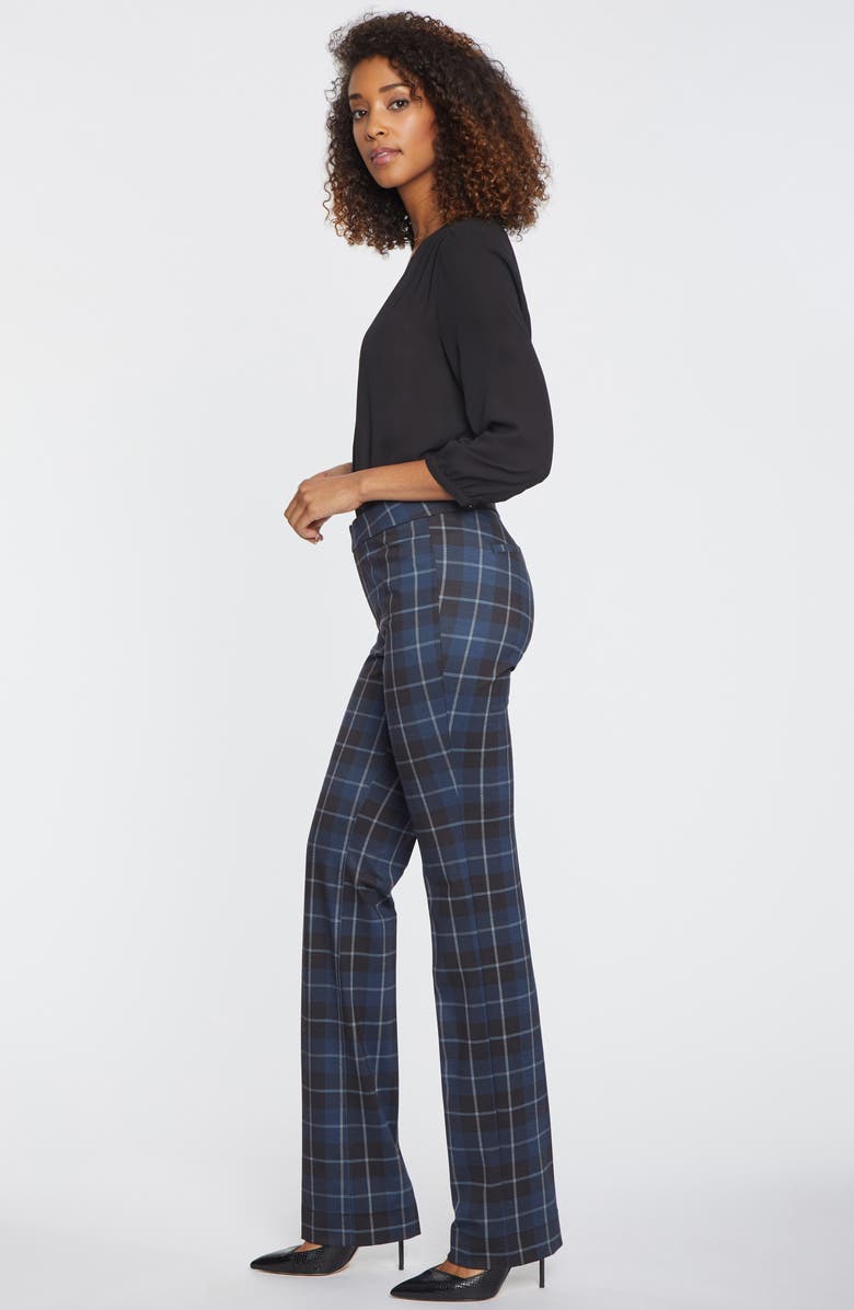 NYDJ Plaid Slim Ponte Trousers, Alternate, color, 