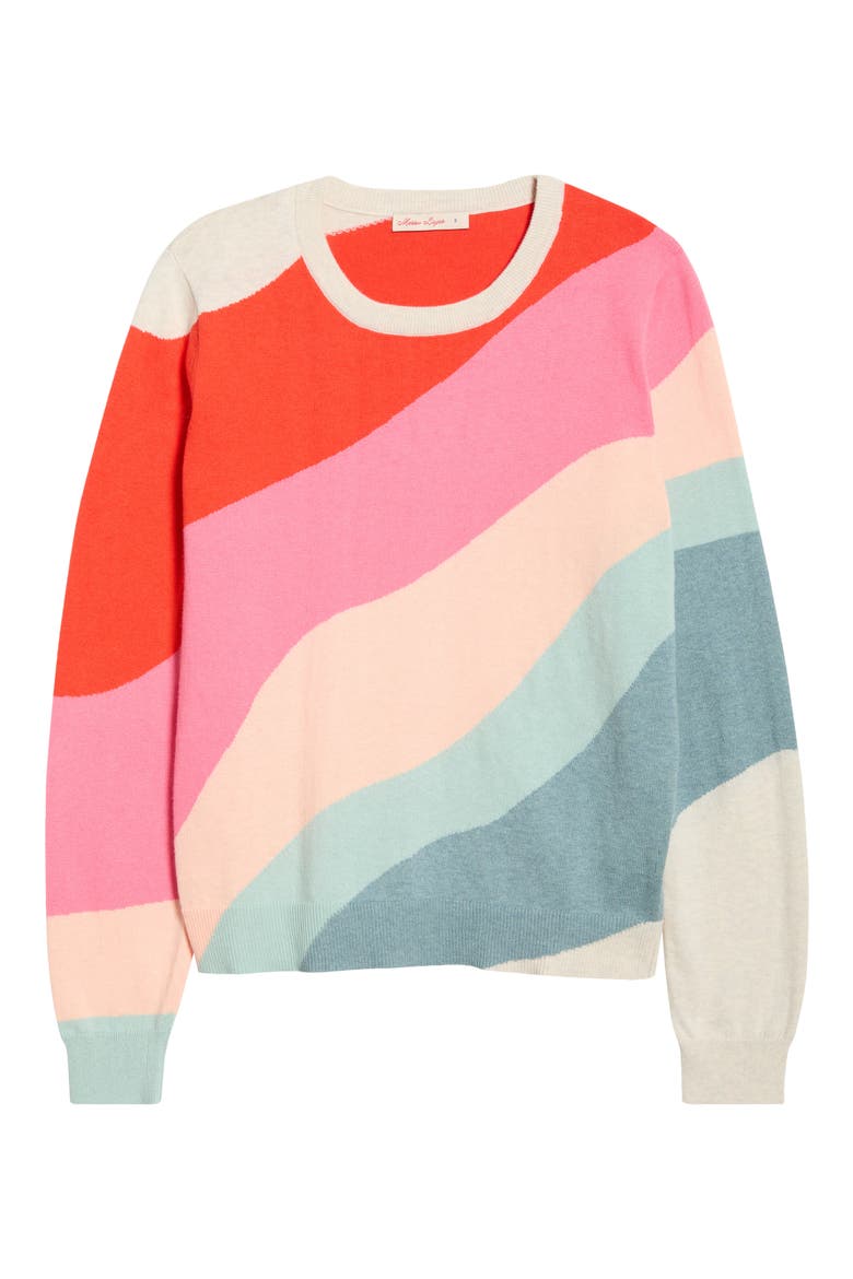 Wave Block Icon Cotton Sweater, Alternate, color, WAVE