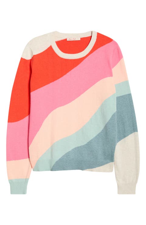 Wave Block Icon Cotton Sweater