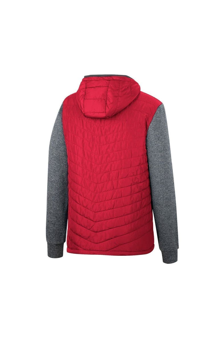 COLOSSEUM Men's Colosseum Scarlet Ohio State Buckeyes Course Herringbone Full-Zip Hoodie, Alternate, color, 