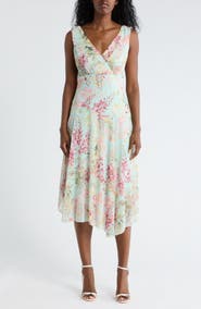 Connected Apparel Yoryu Asymmetric Midi Dress