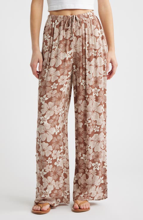 Aloha State Tie Waist Beach Pants