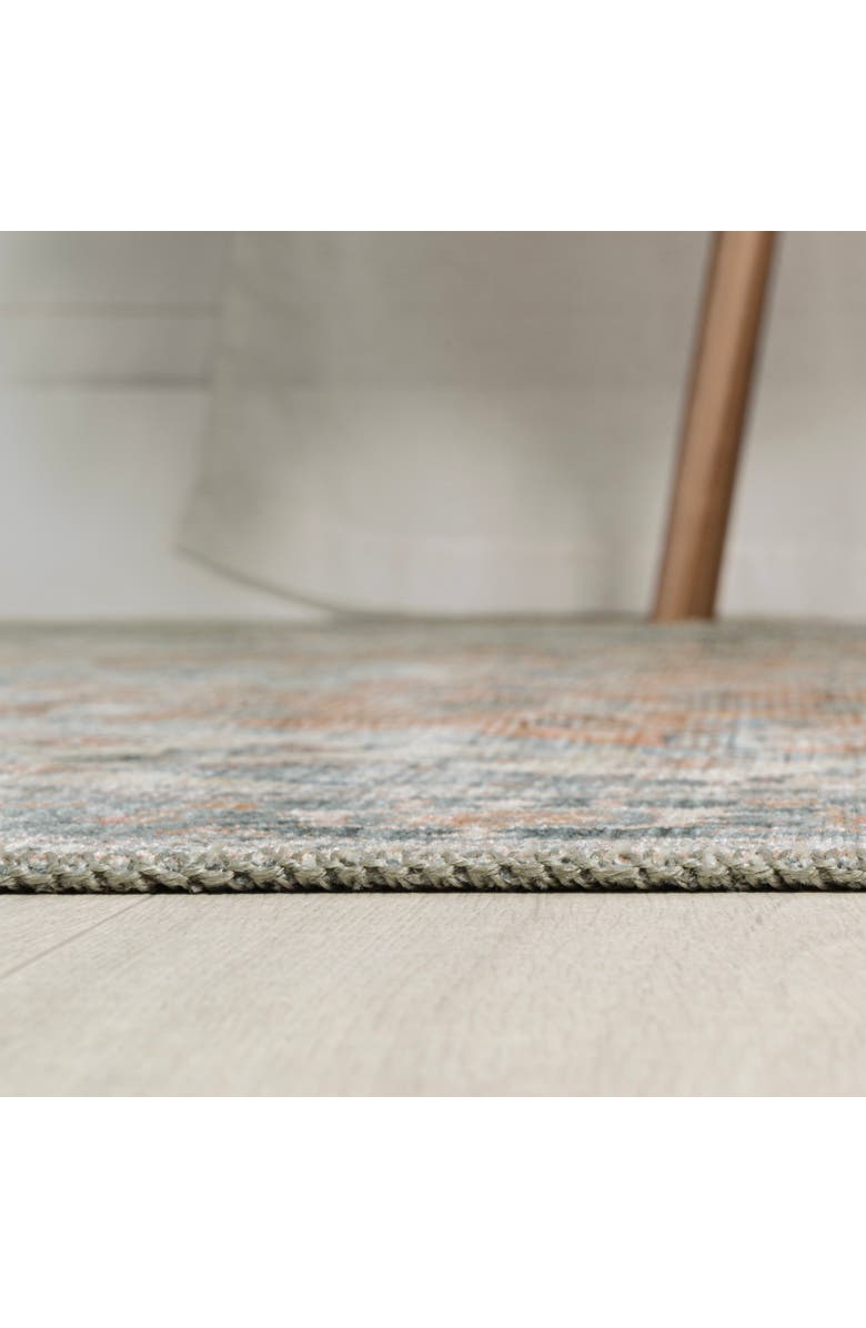 JONATHAN Y Armae Distressed Medallion Chenille Machine-Washable Area Rug, Alternate, color, Terra/Blue