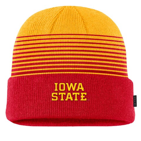 Men's Nike Cardinal/Gold Iowa State Cyclones 2026 On-Field Gradient Terra Cuffed Knit Hat