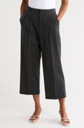 Good American Essential Suiting Pleated Crop Pants