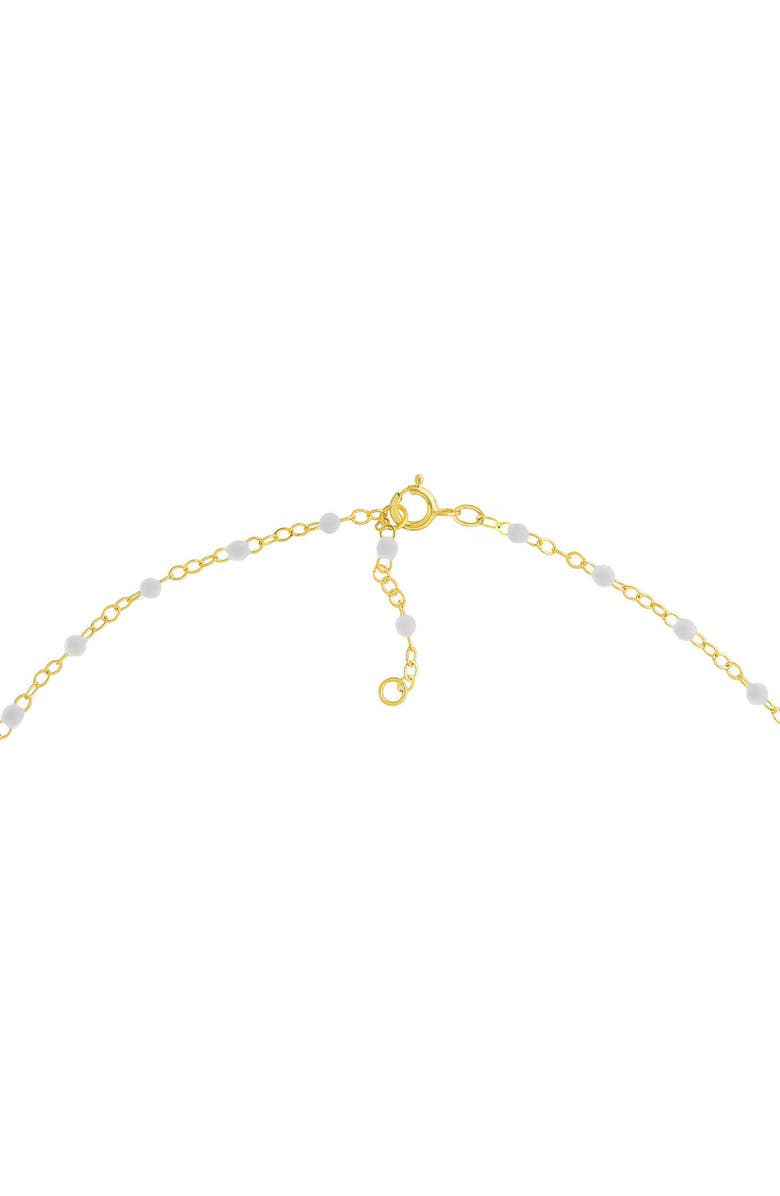 ES JEWELRY Enamel Station Chain Necklace, Alternate, color, White