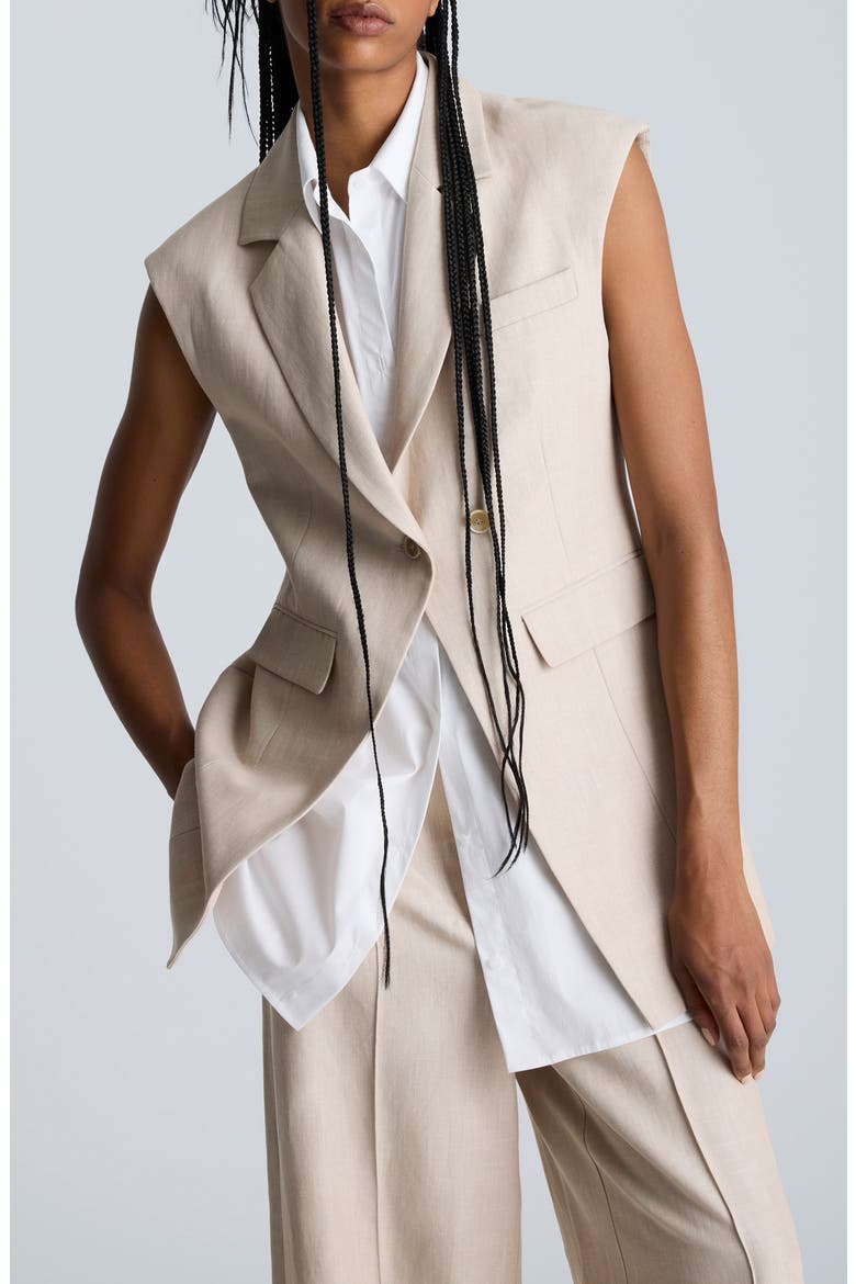 FINE】tencel front layered vest FINE】tencel front layered vest