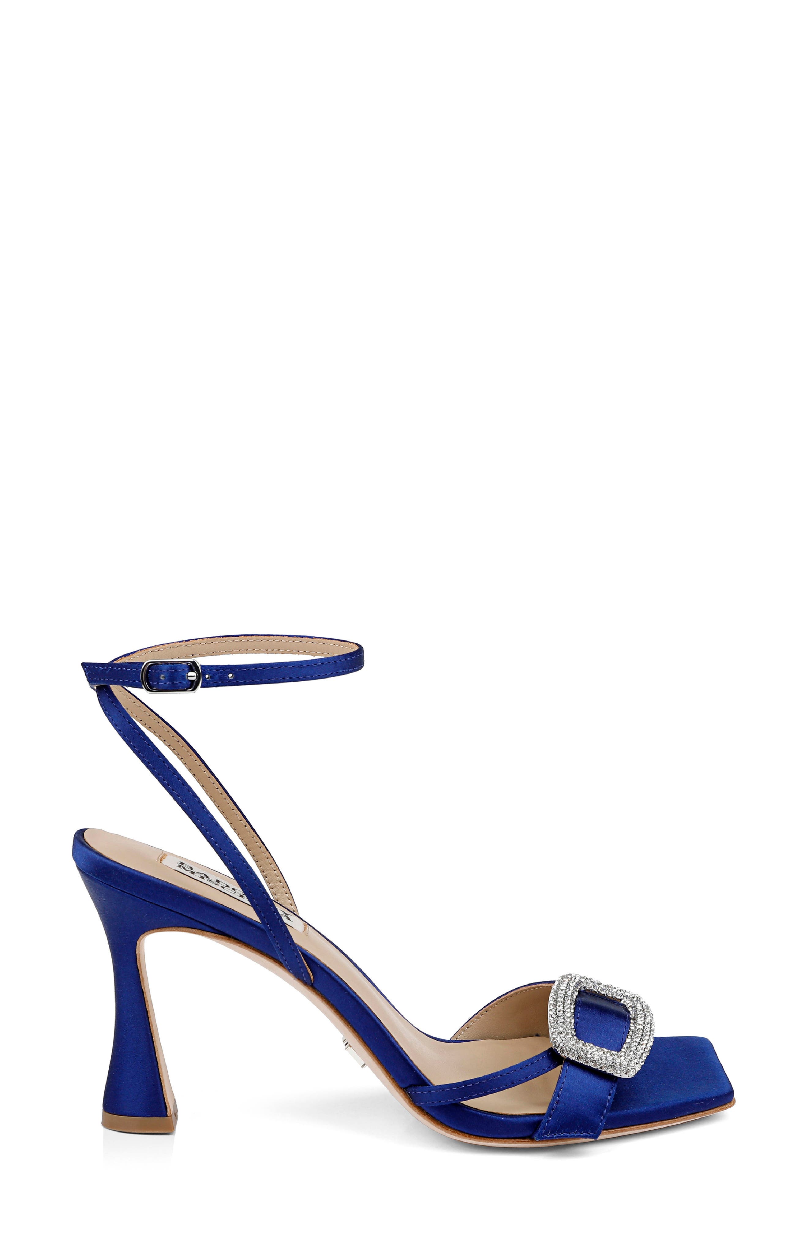 Judith Ankle Strap Sandal, Alternate, color, INDIGO SATIN