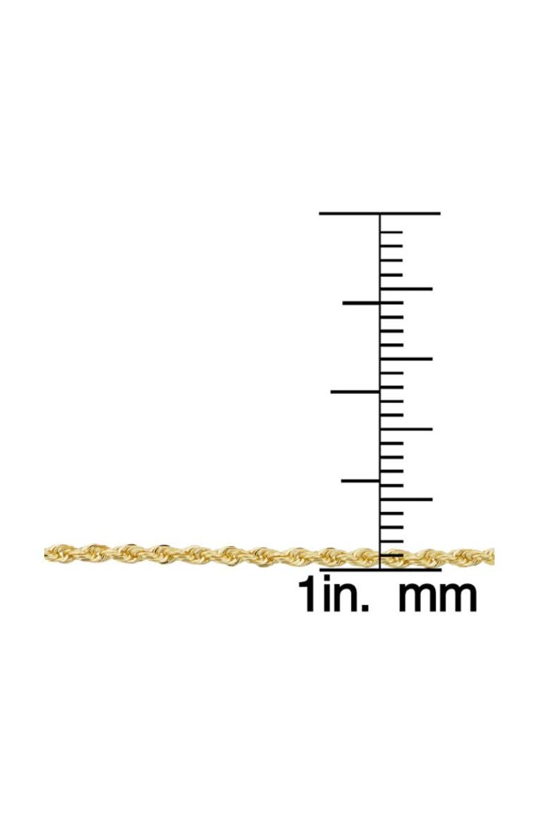 10k Gold 1.5-mm Semi Solid Rope Chain Necklace, Alternate, color, 10k Yellow Gold