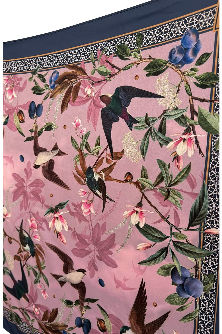 Scarf Paisaje Japones, Alternate, color, Pink