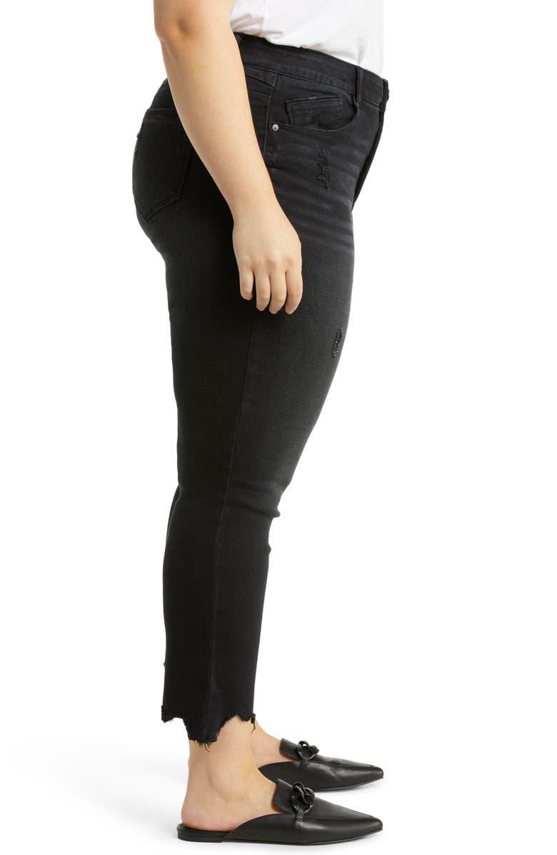 Wit & Wisdom Ab-solution High Waist Raw Hem Jeans, Alternate, color, 