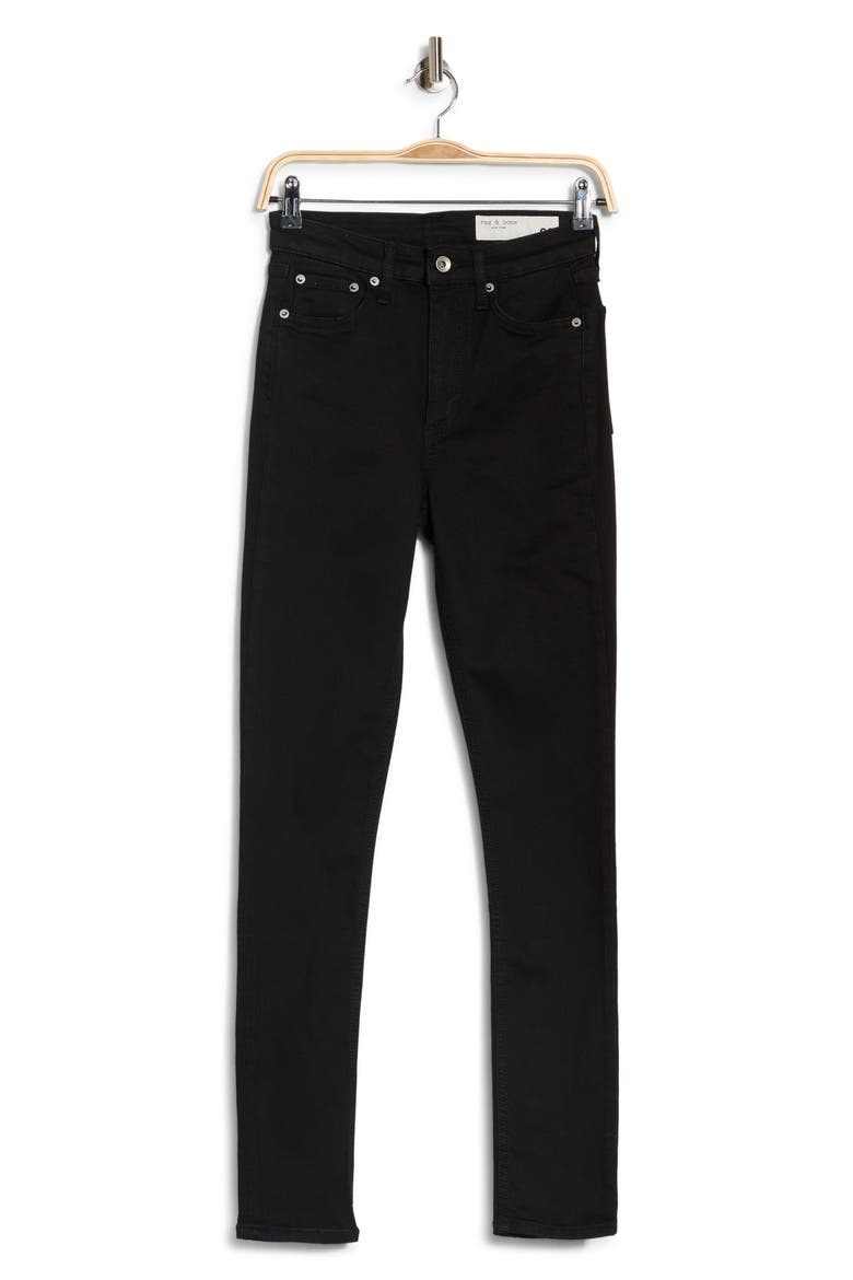 Nina High Waist Skinny Jeans, Alternate, color, BLACK