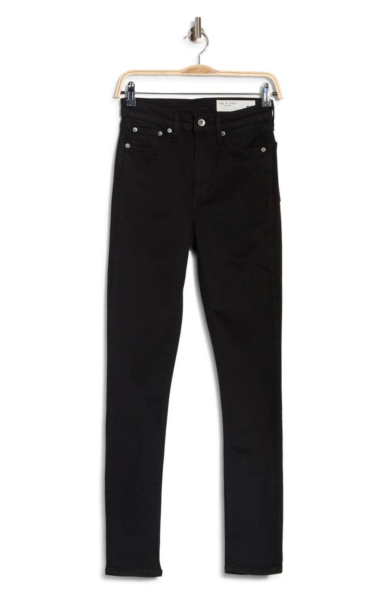 rag & bone Nina High Waist Skinny Jeans, Main, color, Black