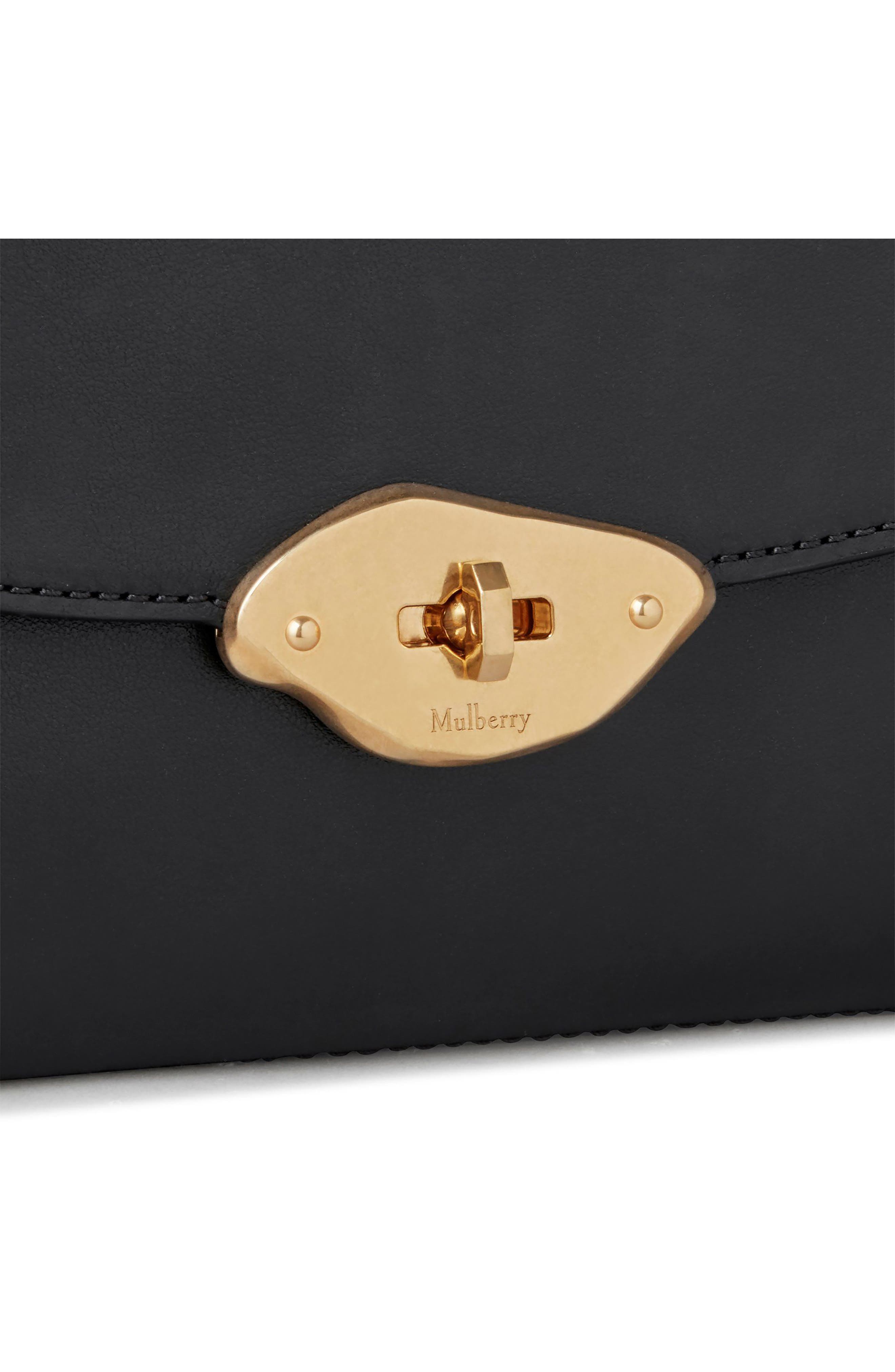 Mulberry Lana High Gloss Leather Clutch, Alternate, color, 