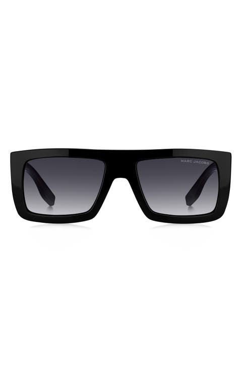 53mm Gradient Rectangular Sunglasses