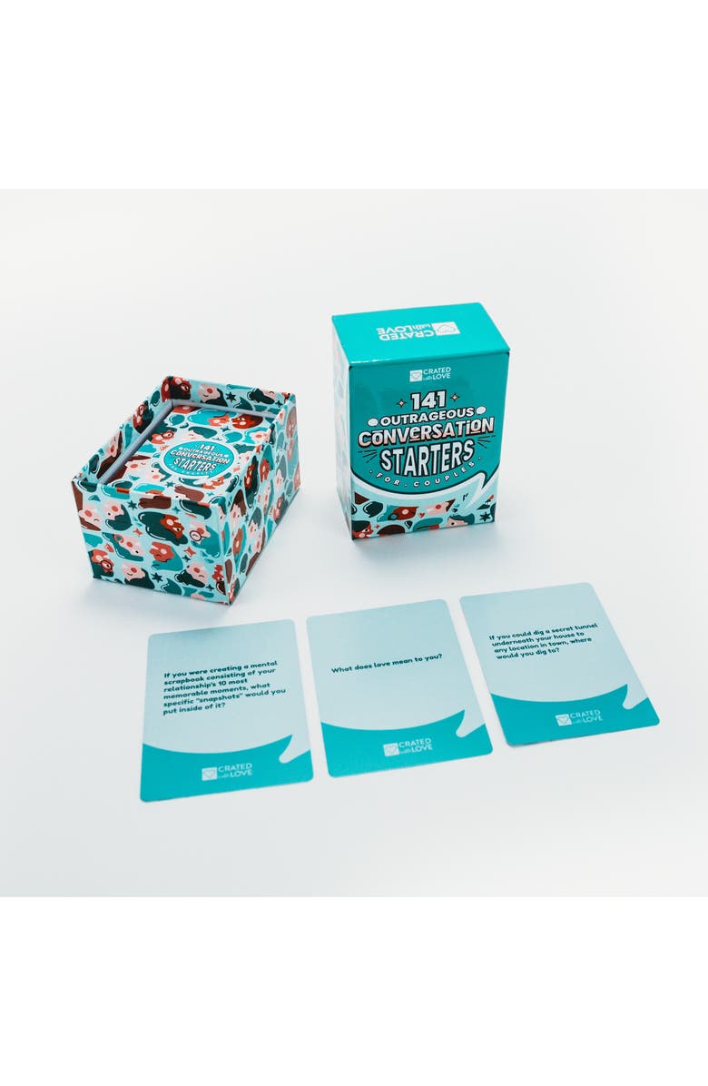 Crated with Love 141 Outrageous Conversation Starters For Couples, Alternate, color, Multicolored